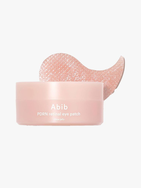 Abib PDRN Retinal Eye Patches pink eye patches on light gray background